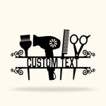Personalized Hairstylist Metal Sign for Salon Barber Shop