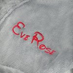 Peignoir à capuche en flanelle pour bébé avec nom brodé et éléphant personnalisé