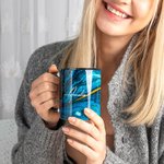 Personalized Ceramic Name Mug 11oz Natural Texture Design Coffee Tea Cup with Coaster Valentine's Day Christmas Day Birthday Gift