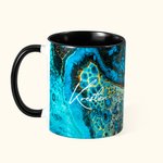 Personalized Ceramic Name Mug 11oz Natural Texture Design Coffee Tea Cup with Coaster Valentine's Day Christmas Day Birthday Gift