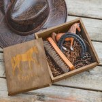 Personalized Wooden Equestrian Horse Vintage Storage Box Gift for Horse Lovers