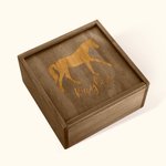 Personalized Wooden Equestrian Horse Vintage Storage Box Gift for Horse Lovers