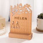 Personalisierte Holz Acryl Schmuck Display Stand Ohrring Schmuck Organizer Geschenk für sie