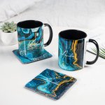 Personalized Ceramic Name Mug 11oz Natural Texture Design Coffee Tea Cup with Coaster Valentine's Day Christmas Day Birthday Gift