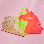 Personalisierte Holz Acryl Schmuck Display Stand Ohrring Schmuck Organizer Geschenk für sie