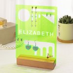 Personalisierte Holz Acryl Schmuck Display Stand Ohrring Schmuck Organizer Geschenk für sie