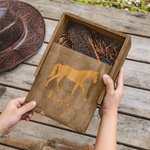 Personalized Wooden Equestrian Horse Vintage Storage Box Gift for Horse Lovers