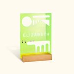 Personalisierte Holz Acryl Schmuck Display Stand Ohrring Schmuck Organizer Geschenk für sie