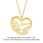 Personalisierte Herz-Halskette mit 1-6 Namen Geschenk für sie Muttertag Geschenk