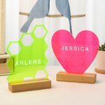 Personalisierte Holz Acryl Schmuck Display Stand Ohrring Schmuck Organizer Geschenk für sie