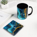 Personalized Ceramic Name Mug 11oz Natural Texture Design Coffee Tea Cup with Coaster Valentine's Day Christmas Day Birthday Gift