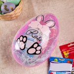 Oeuf des Pâques Personnalisé avec Nom et Lapin des Pâques Cadeau pour les Enfants