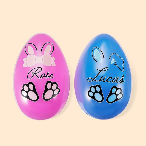Personalisiertes füllbares Osterhase-Ei mit Namen Ostern Geschenk für Kinder