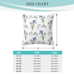 Personalized Bouquet Birth Flowers Throw Pillow Cover with Family Member Name Christmas Birthday Mother's Day Gift