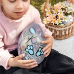 Oeuf des Pâques Personnalisé avec Nom et Lapin des Pâques Cadeau pour les Enfants