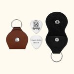 Personalized School Badge Guitar Pick with Leather Case