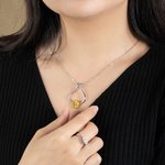 Personalizzato girasole anello titolare collana per madre moglie infermiera medico regalo
