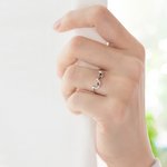 Henkilökohtainen tissit rengas Birthstone rintasyöpä tietoisuus juhlii imetys äitienpäivä joulupäivä lahja