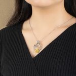 Personalizzato girasole anello titolare collana per madre moglie infermiera medico regalo