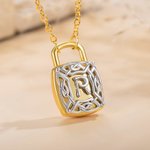 Personalised Celtic Dara Knot Initial Lock Necklace Irish Celtic Knot
