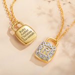 Personalised Celtic Dara Knot Initial Lock Necklace Irish Celtic Knot