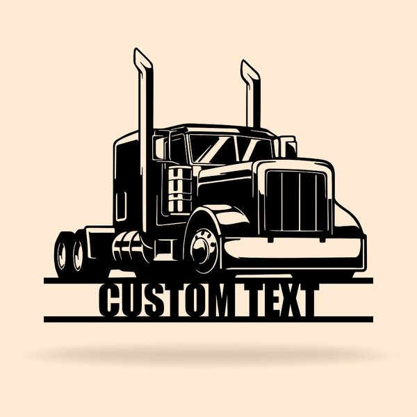 Personalizado Vintage Camión Nombre Metal Wall Art Sign Decoariotn para Housewarming Aniversario Regalo