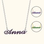 Collar personalizado Nombre Collar de esmalte Día de San Valentín Aniversario Cumpleaños Regalo para ella Día de la Madre de Regalo