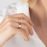 Personlig hjärtformad initialring för henne present