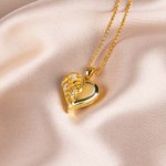 Gepersonaliseerde engelenvleugels hartketting met foto