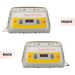 Trousse de Maquillage en PVC Personnalisée avec Texte Style Rétro de Cassette Cadeau Anniversaire Voyage pour Amoureux de Musique