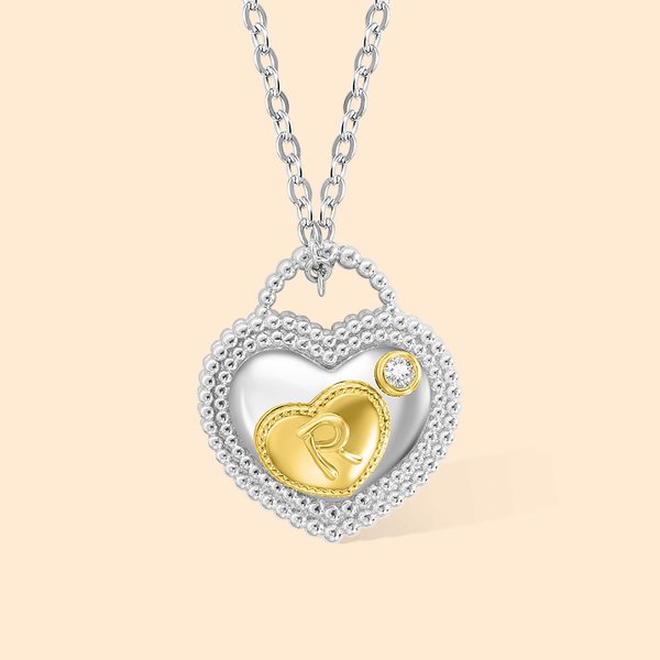 Personalizada Madre e Hijo Inicial Birthstone Corazón Candado Collar Día de la Madre Mujeres Joyería Regalo
