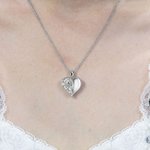 Gepersonaliseerde engelenvleugels hartketting met foto