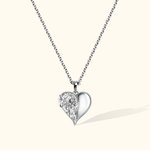 Gepersonaliseerde engelenvleugels hartketting met foto