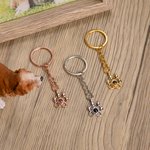 Llavero personalizado con foto de proyección de la huella de la pata de la mascota