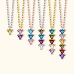 Personalized  Necklace with Family Birthstone for Woman Mother's Day