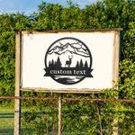 Personalized Farm Sign Deer Sign Metal Sign with Name
