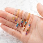 Personalized  Necklace with Family Birthstone for Woman Mother's Day