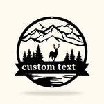 Personalized Farm Sign Deer Sign Metal Sign with Name