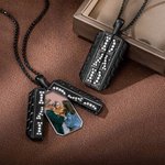 Personalised Dad Locket Necklace with Birthstone and Photo Father's Day Gift for Him