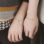 Personalised Diamond Bezel Bracelet with Initials Gift Adjustable Bracelet