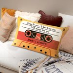 Personalised Mixtape Retro 80s Music Throw Pillow Cover with Name Home Decor Birthday Housewarming Gift for Music Lovers