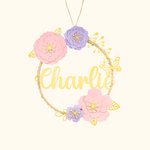 Personalizzato nome bambino ghirlanda fiore luce notturna camera Decor con LED