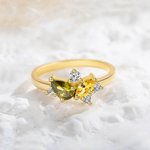 Personalized Marquise Birthstone Ring Pear Birthstone Ring Mother Ring Jewellery Mother's Day Christmas Gift for Mom Grandma Best Friend