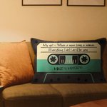 Personalised Mixtape Retro 80s Music Throw Pillow Cover with Name Home Decor Birthday Housewarming Gift for Music Lovers