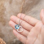 Personalisierte Dual Anhänger Birthstone Halskette perfekt für ihren Geburtstag Muttertag Braut Dusche Favorit