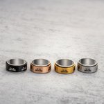 Personalisierte Fidget Ring Katze Gesicht Spin Ring Angst Ring Relief Ring für Teenager-Mädchen
