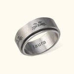 Personalisierte Fidget Ring Katze Gesicht Spin Ring Angst Ring Relief Ring für Teenager-Mädchen