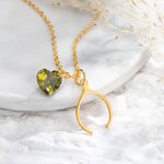 Personalisierte Dual Anhänger Birthstone Halskette perfekt für ihren Geburtstag Muttertag Braut Dusche Favorit