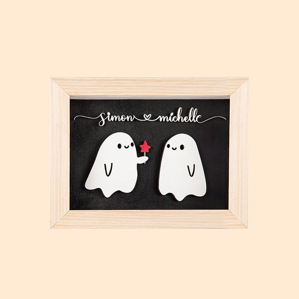 Embroidered Ghost Decor for Valentine's Day