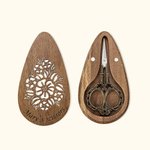 Personalized Vintage European Design Scissors with Engraved Wooden Magnetic Box Embroidery Sewing Handcraft Gift for Sewing Enthusiast